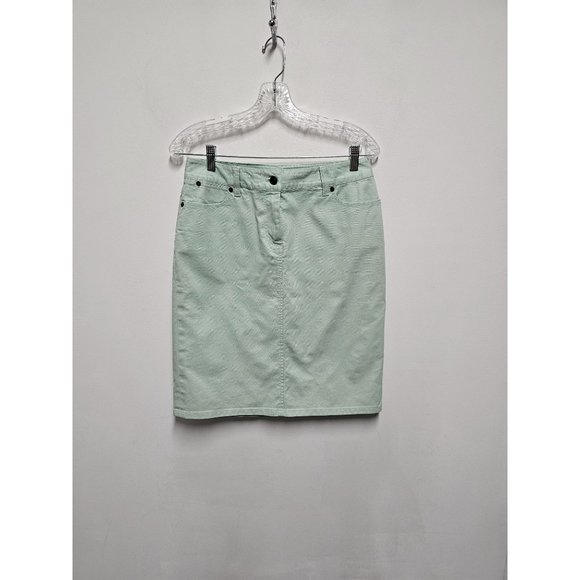 Talbots Dresses & Skirts - TALBOTS Denim Skirt Light Green Size 6
